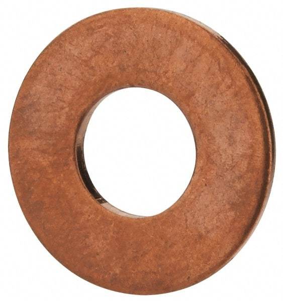 Value Collection - 5/16" Screw, Copper Standard Flat Washer - 0.336" ID x 3/4" OD, 0.064" Thick, Plain Finish - Best Tool & Supply