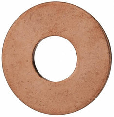 Value Collection - 1/2" Screw, Copper Standard Flat Washer - 0.563" ID x 1-3/8" OD, 0.081" Thick, Plain Finish - Best Tool & Supply