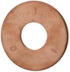 Value Collection - 5/8" Screw, Copper Standard Flat Washer - 0.688" ID x 1-3/4" OD, 0.102" Thick, Plain Finish - Best Tool & Supply