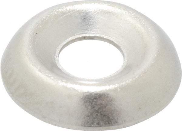 Value Collection - 0.102" Thick, Nickel-Plated Finish, Brass, Standard Countersunk Washer - 0.135" ID x 3/8" OD - Best Tool & Supply