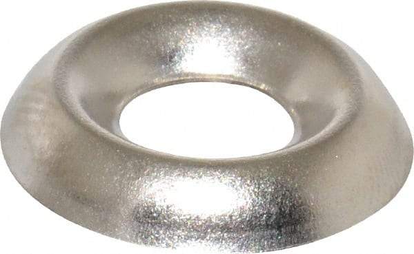 Value Collection - 1/8" Thick, Nickel-Plated Finish, Steel, Standard Countersunk Washer - 0.259" ID x 21/32" OD - Best Tool & Supply