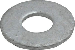 Value Collection - 1/2" Screw, Steel USS Flat Washer - 9/16" ID x 1-3/8" OD, 7/64" Thick, Galvanized Finish - Best Tool & Supply