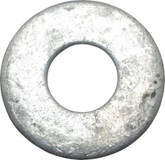 Value Collection - 1" Screw, Steel USS Flat Washer - 1-1/16" ID x 2-1/2" OD, 11/64" Thick, Galvanized Finish - Best Tool & Supply