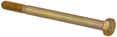 Hex Head Cap Screw: 5/16-18 x 4″, Grade L9 Steel, Zinc Yellow Dichromate Finish Partially Threaded