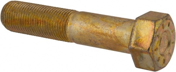 Hex Head Cap Screw: 5/8-18 x 3″, Grade L9 Steel, Zinc Yellow Dichromate Finish Partially Threaded