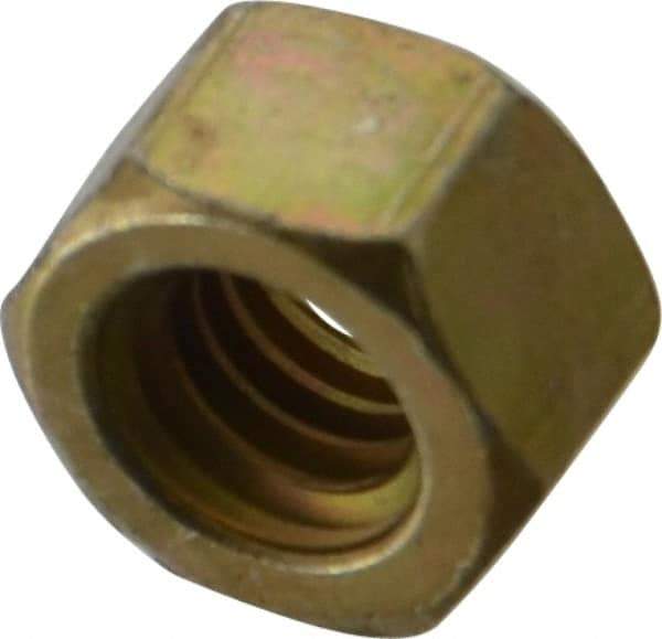 Value Collection - 5/16-18 UNC Steel Right Hand Hex Nut - 1/2" Across Flats, 17/64" High, Zinc Yellow Dichromate Cad & Waxed Finish - Best Tool & Supply