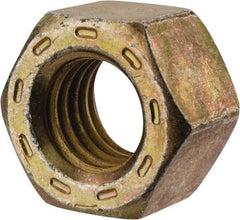 Made in USA - 9/16-12 UNC Steel Right Hand Hex Nut - 7/8" Across Flats, 31/64" High, Zinc Yellow Dichromate Cad & Waxed Finish - Best Tool & Supply