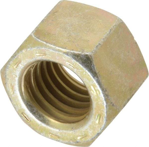 Value Collection - 5/8-11 UNC Steel Right Hand Hex Nut - 15/16" Across Flats, 35/64" High, Zinc Yellow Dichromate Cad & Waxed Finish - Best Tool & Supply