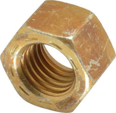 Value Collection - 3/4-10 UNC Steel Right Hand Hex Nut - 1-1/8" Across Flats, 41/64" High, Zinc Yellow Dichromate Cad & Waxed Finish - Best Tool & Supply