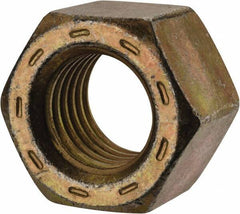 Value Collection - 7/8-9 UNC Steel Right Hand Hex Nut - 1-5/16" Across Flats, 3/4" High, Zinc Yellow Dichromate Cad & Waxed Finish - Best Tool & Supply