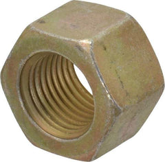 Value Collection - 1/2-20 UNF Steel Right Hand Hex Nut - 3/4" Across Flats, 1/2" High, Zinc Yellow Dichromate Cad & Waxed Finish - Best Tool & Supply