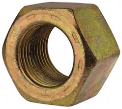 Value Collection - 7/8-14 UNF Steel Right Hand Hex Nut - 1-5/16" Across Flats, 3/4" High, Zinc Yellow Dichromate Cad & Waxed Finish - Best Tool & Supply