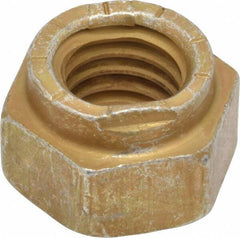 Value Collection - 7/16-14 UNC Grade L9 Hex Lock Nut with Distorted Thread - 11/16" Width Across Flats, Cadmium Dichromate Finish - Best Tool & Supply