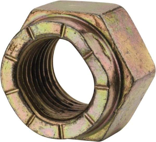 Value Collection - 3/8-24 UNF Grade L9 Hex Lock Nut with Distorted Thread - Cadmium Dichromate Finish - Best Tool & Supply