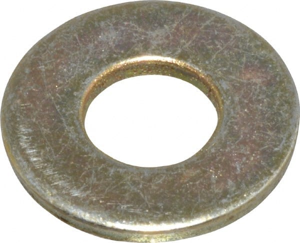 1/4″ Screw SAE Flat Washer: Steel, Zinc Yellow Dichromate Finish Zinc Yellow Dichromate Finish