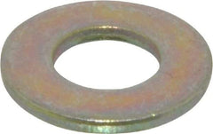 Made in USA - 5/16" Screw, Grade 9 Steel SAE Flat Washer - Zinc Yellow Dichromate Finish - Best Tool & Supply