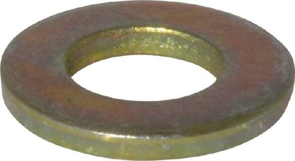 Value Collection - 3/8" Screw, Grade 9 Steel SAE Flat Washer - Zinc Yellow Dichromate Finish - Best Tool & Supply