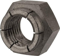 Flex-Loc - 1-8 UNC Grade 2 Heavy Hex Lock Nut with Expanding Flex Top - Uncoated, Meets Military Specifications - Best Tool & Supply