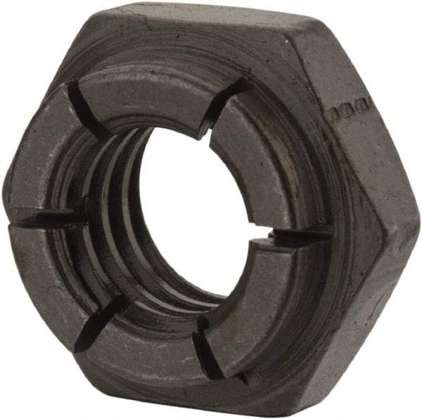 Flex-Loc - 3/8-16 UNC Grade 2 Heavy Hex Lock Nut with Expanding Flex Top - 9/32" High, Uncoated, Meets Military Specifications - Best Tool & Supply