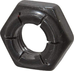 Flex-Loc - 7/16-14 UNC Grade 2 Heavy Hex Lock Nut with Expanding Flex Top - 21/64" High, Uncoated, Meets Military Specifications - Best Tool & Supply