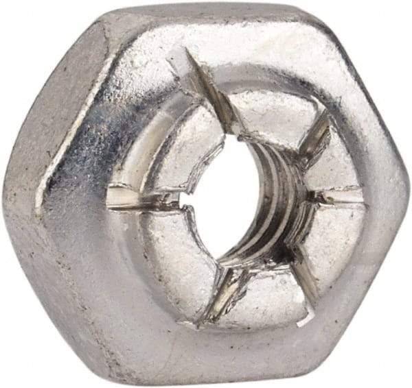 Flex-Loc - #6-32 UNJC Grade 2 Hex Lock Nut with Expanding Flex Top - 5/16" Width Across Flats, 3/16" High, Cadmium-Plated Finish, Meets Military Specifications - Best Tool & Supply