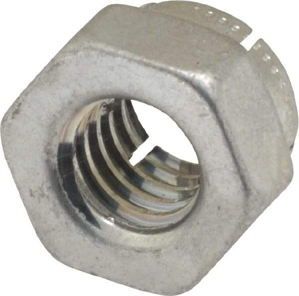 Flex-Loc - 5/16-18 UNC Grade 2 Hex Lock Nut with Expanding Flex Top - Cadmium-Plated Finish, Meets Military Specifications - Best Tool & Supply