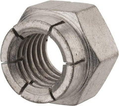 Flex-Loc - 1/2-13 UNC Grade 2 Hex Lock Nut with Expanding Flex Top - Cadmium-Plated Finish, Meets Military Specifications - Best Tool & Supply