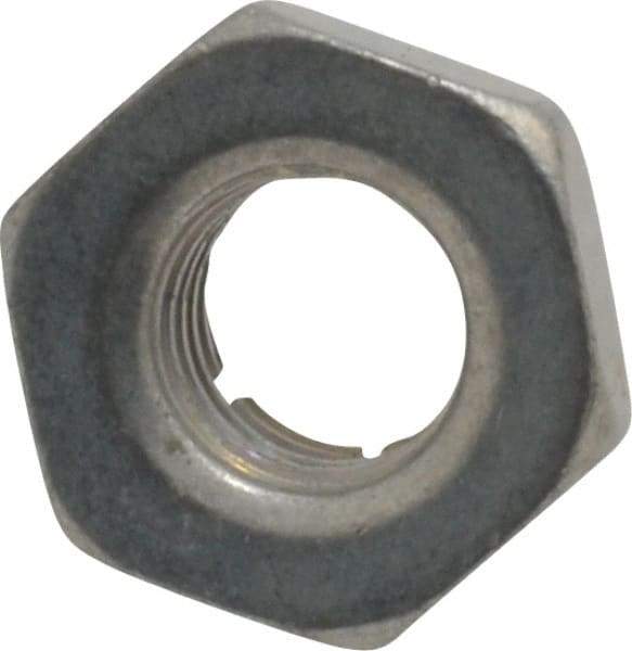 Flex-Loc - 1/4-28 UNJF Grade 2 Hex Lock Nut with Expanding Flex Top - 7/32" High, Cadmium-Plated Finish, Meets Military Specifications - Best Tool & Supply