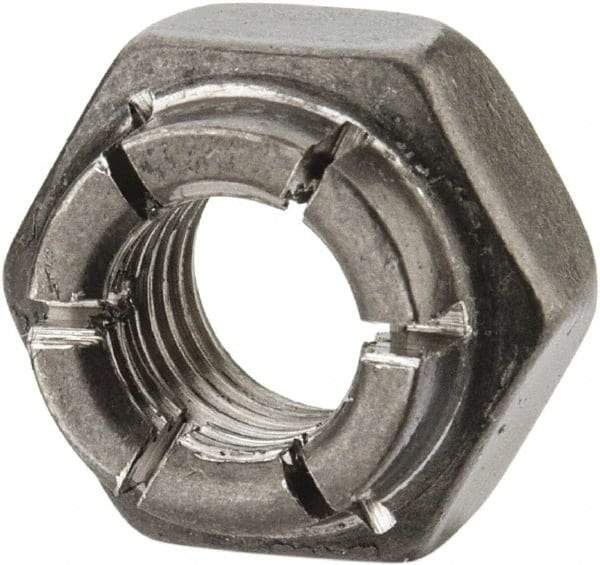 Flex-Loc - 1/4-28 UNJF 18-8 Hex Lock Nut with Expanding Flex Top - Uncoated, Meets Military Specifications - Best Tool & Supply