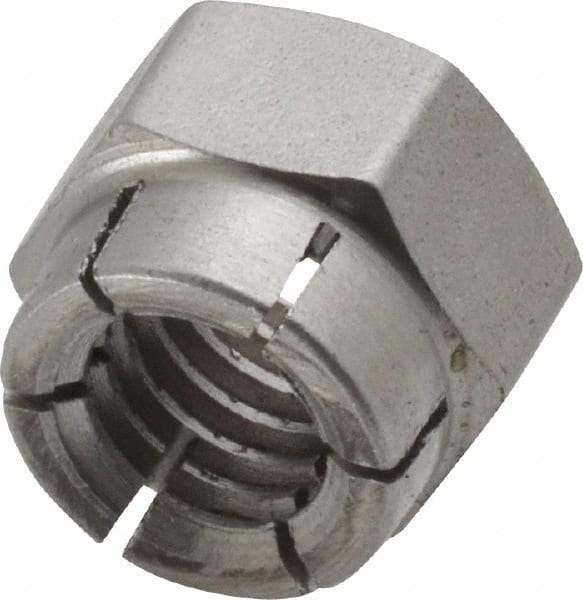 Flex-Loc - 3/8-16 UNC 18-8 Hex Lock Nut with Expanding Flex Top - Uncoated, Meets Military Specifications - Best Tool & Supply