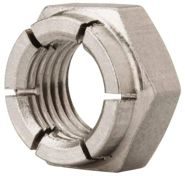 Flex-Loc - 3/8-24 UNJF 18-8 Hex Lock Nut with Expanding Flex Top - 9/32" High, Uncoated, Meets Military Specifications - Best Tool & Supply