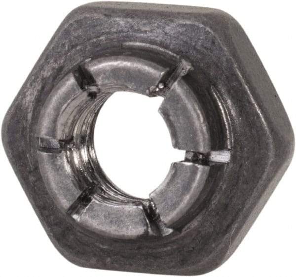 Flex-Loc - #10-24 UNJC 18-8 Hex Lock Nut with Expanding Flex Top - 3/16" High, Uncoated, Meets Military Specifications - Best Tool & Supply