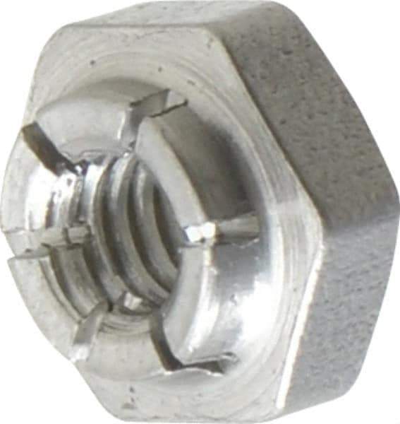 Flex-Loc - #8-32 UNJC 18-8 Hex Lock Nut with Expanding Flex Top - 3/16" High, Uncoated, Meets Military Specifications - Best Tool & Supply