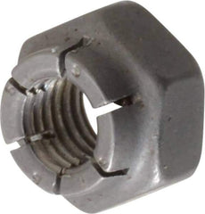 Flex-Loc - 1/4-28 UNJF Grade 2 Hex Lock Nut with Expanding Flex Top - Uncoated, Meets Military Specifications - Best Tool & Supply