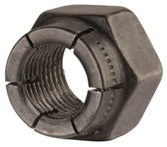 Flex-Loc - 3/8-24 UNJF Grade 2 Hex Lock Nut with Expanding Flex Top - Uncoated, Meets Military Specifications - Best Tool & Supply