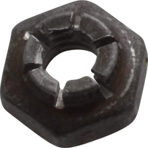 Flex-Loc - #10-24 UNJC Grade 2 Hex Lock Nut with Expanding Flex Top - 3/16" High, Uncoated, Meets Military Specifications - Best Tool & Supply