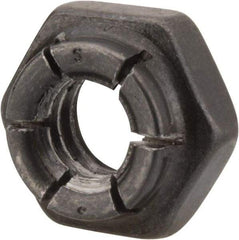 Flex-Loc - 1/4-20 UNC Grade 2 Hex Lock Nut with Expanding Flex Top - 7/32" High, Uncoated, Meets Military Specifications - Best Tool & Supply