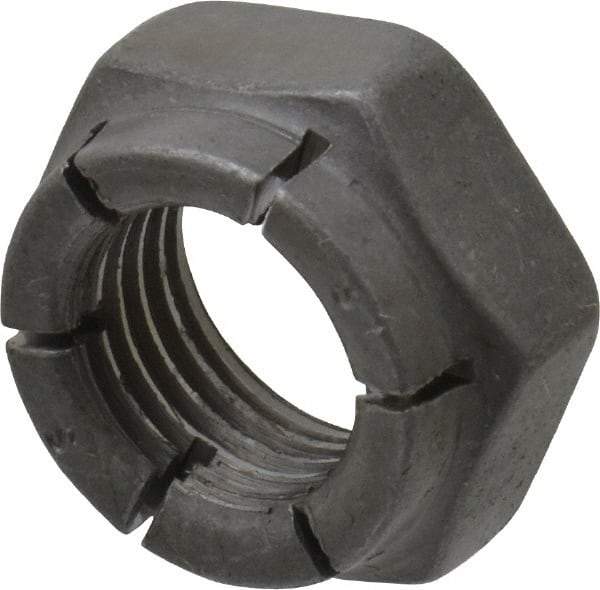 Flex-Loc - 3/8-24 UNJF Grade 2 Hex Lock Nut with Expanding Flex Top - 9/32" High, Uncoated, Meets Military Specifications - Best Tool & Supply