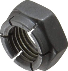 Flex-Loc - 7/16-20 UNJF Grade 2 Hex Lock Nut with Expanding Flex Top - 21/64" High, Uncoated, Meets Military Specifications - Best Tool & Supply