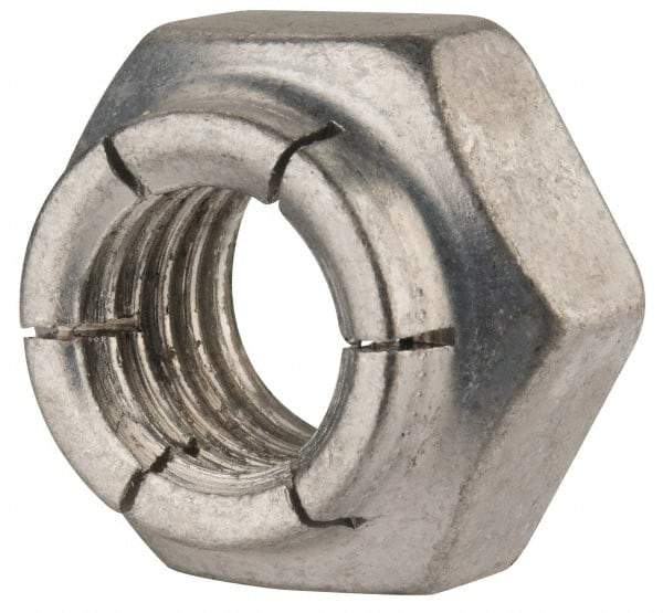 Flex-Loc - 1/2-13 UNC Grade 2 Heavy Hex Lock Nut with Expanding Flex Top - Cadmium-Plated Finish, Meets Military Specifications - Best Tool & Supply