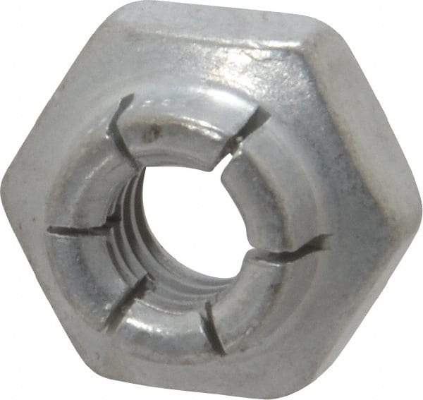 Flex-Loc - 1/4-20 UNC Grade 2 Heavy Hex Lock Nut with Expanding Flex Top - Cadmium-Plated Finish, Meets Military Specifications - Best Tool & Supply