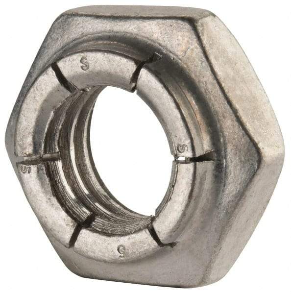 Flex-Loc - 1/2-13 UNC Grade 2 Heavy Hex Lock Nut with Expanding Flex Top - 21/64" High, Cadmium-Plated Finish, Meets Military Specifications - Best Tool & Supply