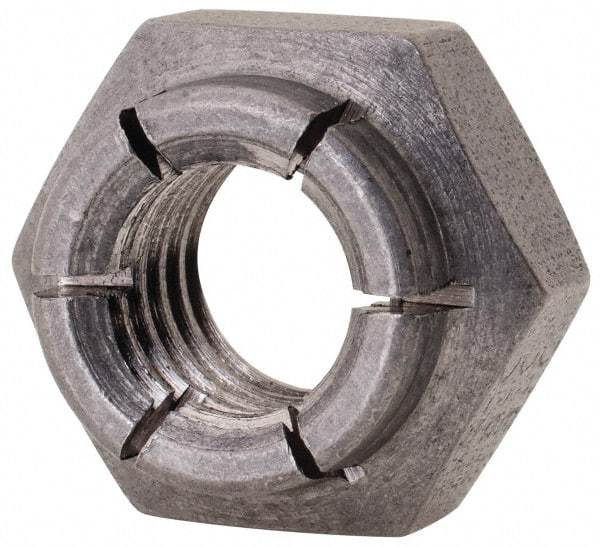 Flex-Loc - 3/8-16 UNC 18-8 Heavy Hex Lock Nut with Expanding Flex Top - Uncoated, Meets Military Specifications - Best Tool & Supply