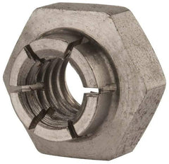 Flex-Loc - 1/4-20 UNC 18-8 Heavy Hex Lock Nut with Expanding Flex Top - Uncoated, Meets Military Specifications - Best Tool & Supply