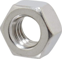 Value Collection - 5/16-18 UNC Stainless Steel Right Hand Hex Nut - 1/2" Across Flats, 17/64" High, Uncoated - Best Tool & Supply