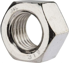 Value Collection - 7/8-9 UNC Stainless Steel Right Hand Hex Nut - 1-5/16" Across Flats, 3/4" High, Uncoated - Best Tool & Supply