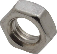 Value Collection - 3/8-16 UNC Stainless Steel Right Hand Hex Jam Nut - 9/16" Across Flats, 7/32" High, Uncoated - Best Tool & Supply