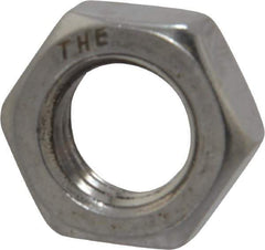 Value Collection - 5/8-11 UNC Stainless Steel Right Hand Hex Jam Nut - 15/16" Across Flats, 3/8" High, Uncoated - Best Tool & Supply