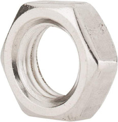 Value Collection - 3/4-10 UNC Stainless Steel Right Hand Hex Jam Nut - 1-1/8" Across Flats, 27/64" High, Uncoated - Best Tool & Supply