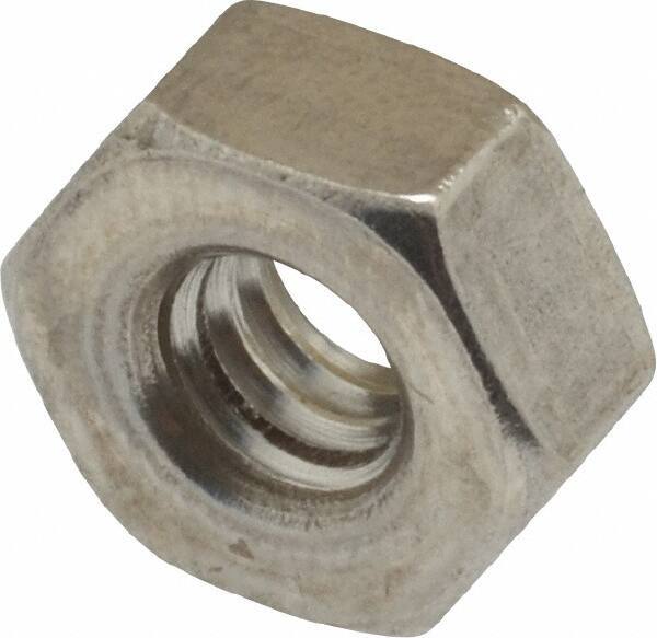 Value Collection - 1/4-20 UNC Stainless Steel Right Hand Heavy Hex Nut - 1/2" Across Flats, 15/64" High, Uncoated - Best Tool & Supply